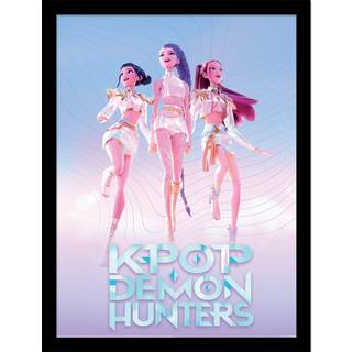KPop Demon Hunters Collector Print Framed Poster Trio