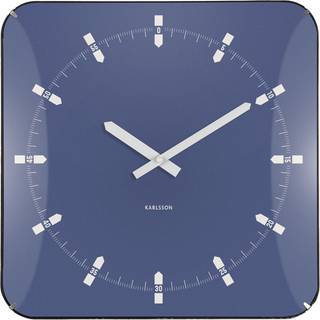 Karlsson vægur Sucinto Dome Square 35x35x4,5cm blå