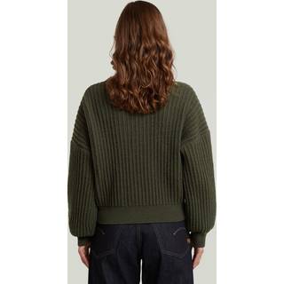 Loose Cardigan Knit - Grey - Women