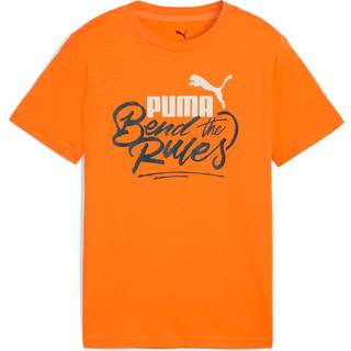 PUMA MID90s Graphic Tee III Youth, Clothing, Orange Glo, 15-16Y