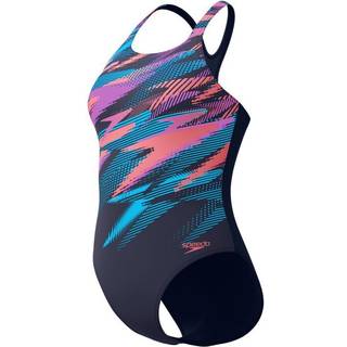 Women's Digital Printed Medalist Swimsuit Blue/Pink - Navy