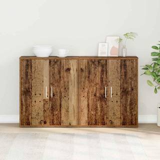 Highboard 2 pcs Gammelt træ 60 x 31 x 70 cm Konstrueret træ