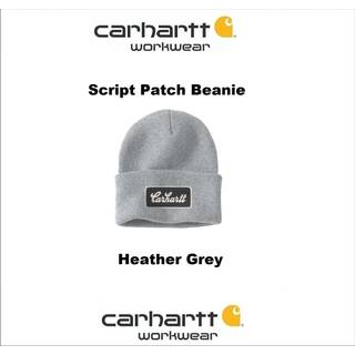Carhartt Knit Cuffed Script Patch Beanie Grey
