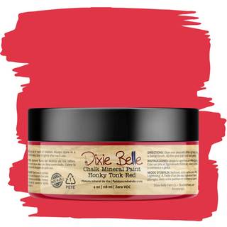 Dixie Belle Paint Company Chalk Finish Furniture Paint | Honky Tonk Red (4oz) | Matte True Red Chic Chalk Mineral Paint | DIY möbler färg