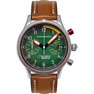 Bauhaus 2576-4 Herrenuhr Aviation Eurofighter Chronograph Braun/Grün