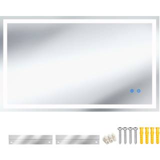 LED-badeværelsesspejl Clara, dæmpbar, med 3 lysfarver - 60 x 100 cm