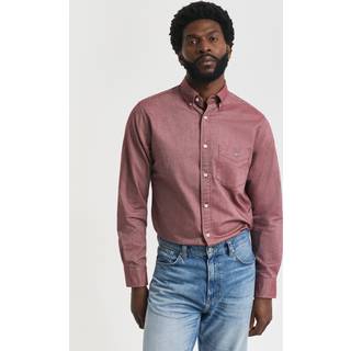 GANT Herre Regular fit klassisk Oxford-skjorte (L) Rød Lyserød