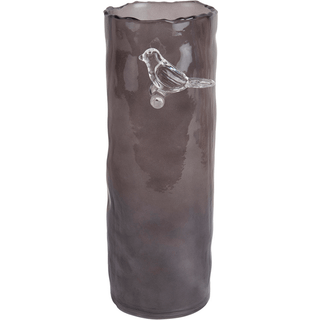 Vase Bird on branche grå - large