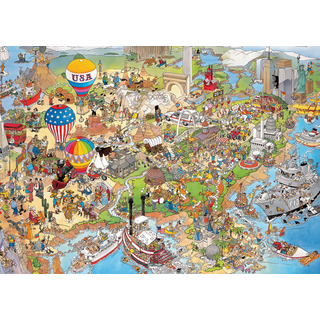 Genoptrykt Puslespil af JVH "USA" 1000 Brikker