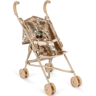 Konges Sløjd Dukke Klapvogn Sparkly Cherry - Rød