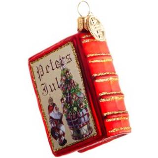 Brink Nordic Julekugle Bog Peters Jul  - Rød