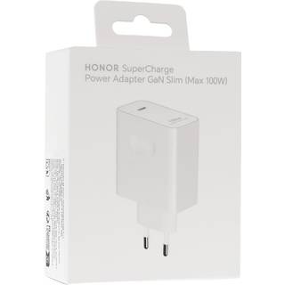 Honor SuperCharge GaN Slim strømadapter HN-200500EP2 - 100W - Hvid