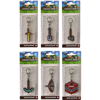 Minecraft metalnøglering – flere varianter - assorteret (På lager i butik)