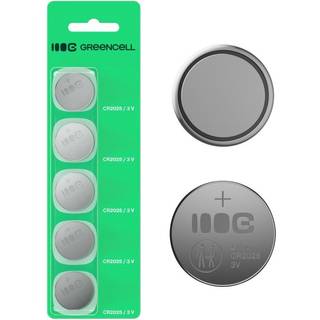Greencell Lithium-knapcellebatteri CR2025 3V 160mAh, 5-pak