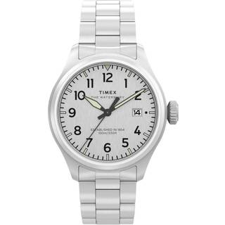 Timex Waterbury Ace Quartz Silver Dial Steel Strap Men's Watch TW2Y18800