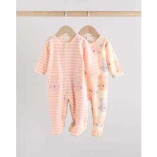 Next 2 Pakke Baby natdragter med mikrofleece og tovejslynlås