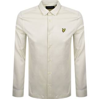 Lyle And Scott Interlock Long Sleeve Shirt Cream