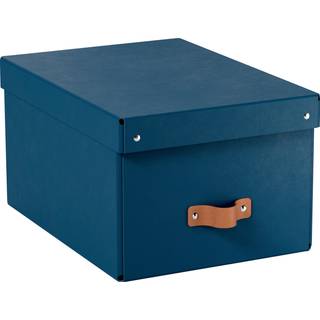 Leitz Puro arkivboks med låg 270x200x370mm mørkeblå, 2 stk