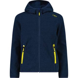 CMP Girl's Jacket Fix Hood Jacquard Knitted 3H19825 Fleecejakke Børn størrelse 176 farve blå