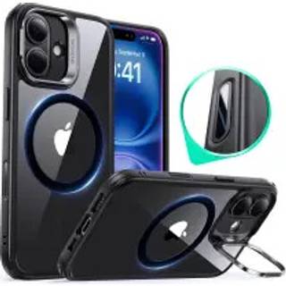 iPhone 16 - ESR Classic Hybrid Cover m. Kickstand - MagSafe Kompatibel - Gennemsigtig / Sort