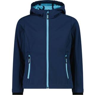 CMP Girl's Jacket Fix Hood Softshell Softshelljakke Børn størrelse 104 farve blå