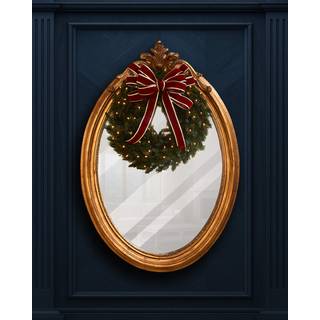 Frost julekrans med belysning 60cm