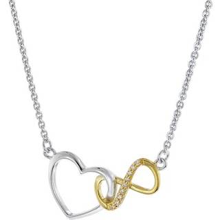 trendor 68358 Damen-Halskette 925 Silber mit Herz und Unendlichkeitszeichen