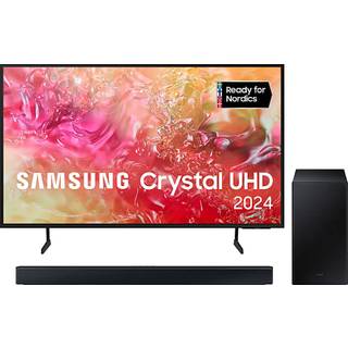 Samsung 75" TV TU75DU7105KXXC + HW-C440 soundbar (På lager i butik)