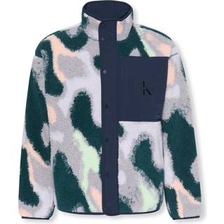 Relaxed Sherpa Fleece Jacket - Blue - XL