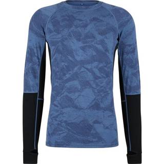Stoic MerinoMesh150 SadjemSt. L/S Merino-shirt Herrer størrelse 3XL farve blå