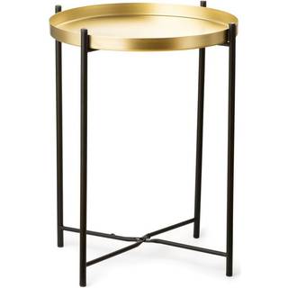 Bakkebord i guld Ø35 cm H47 cm