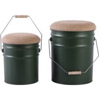 Leitmotiv Buckets stolesæt Ø31cm grøn