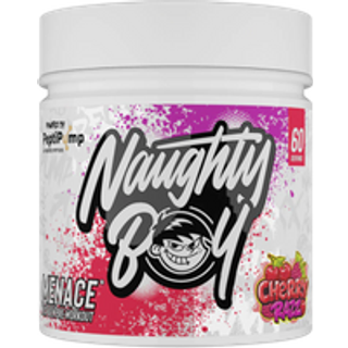 Naughty Boy - Menace V2, Cherry Razz - 420g kan oversættes til dansk som: Naughty Boy - Menace V2, Cherry Razz - 420g