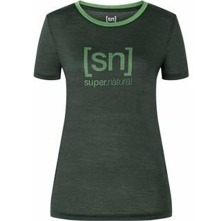 super.natural Women's The Essential Logo Tee Merino-shirt Damer størrelse XS farve grøn