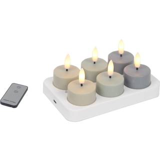 Veli Line VL 40013 LED Fyrfadslys i douche farver - 6 stk