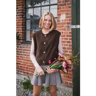 Neo Noir Vest - Mariko Teddy - Dark Brown