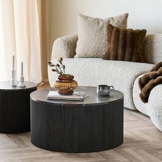 Rota Sofabord, Brunt marmor look