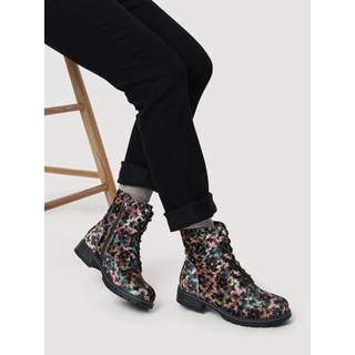 Pavers Pavers Yellow Ladies Lace-Up Ankle Boots