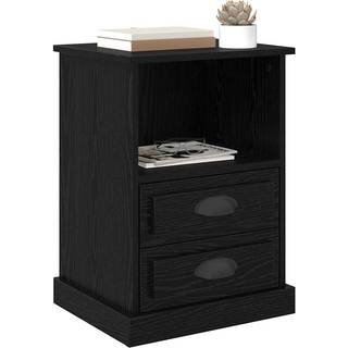 Natskab 2 pcs Sort eg 43 x 36 x 60 cm Konstrueret træ