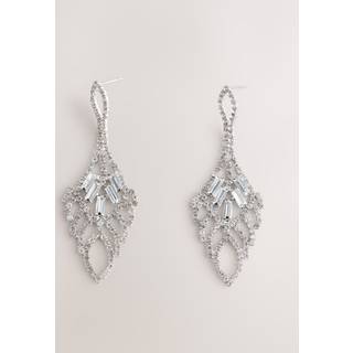 Next Silver Tone Sparkle Drop Earrings