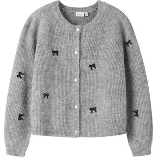 NAME IT Strikket Cardigan Rifey Grey Melange