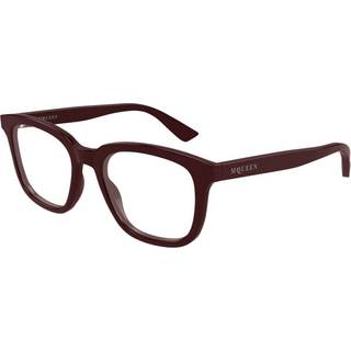 Alexander McQueen Kvinde AM0539O 003 Optiske stel Acetat Rød Transparent Firkantet