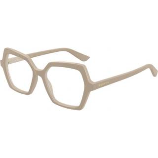 Alexander McQueen Kvinde AM0537O 003 Optiske stel Acetat Beige Transparent Geometrisk