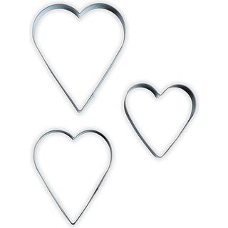 Aldente udstiksforme hjerte 3 stk