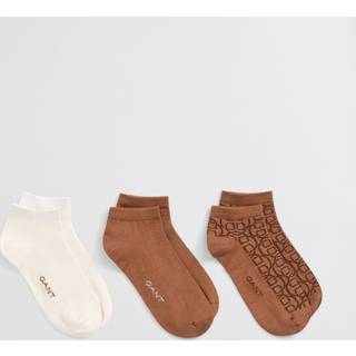 GANT Dame 3-Pack Monogram ankelsokker (39-41) WHISKEY Brun