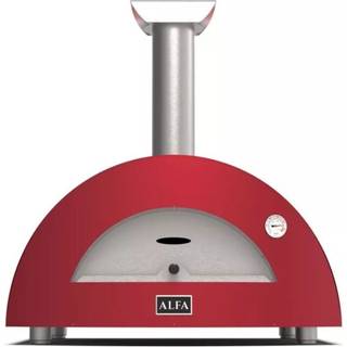 Brændefyret pizzaovn, Moderno 2 Pizze, Rød - Alfa