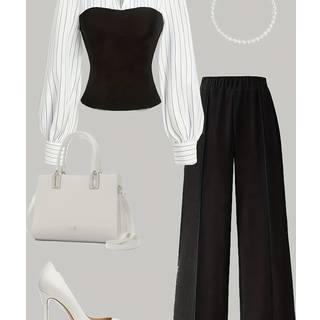 TEMU Women'-piece Set, Stylish Women's Shirt And Pants Outfit For Fall Fashion