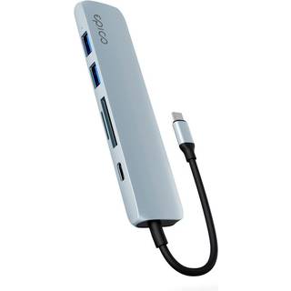 6-i-1 Aluminium Hub 8K - Epico - Sky Blue