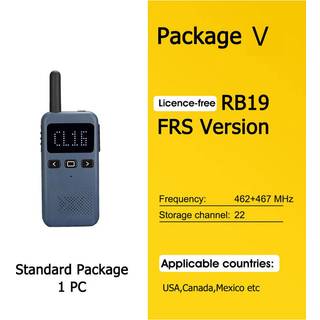 (Pakke V) Walkie Talkie Mini Retevis USB Type C Telefon RB619 PMR 446 Radio Walkie-Talkies 2 stk.