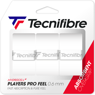 Tecnifibre Players Pro Feel Overgrip (3-pak, hvid)